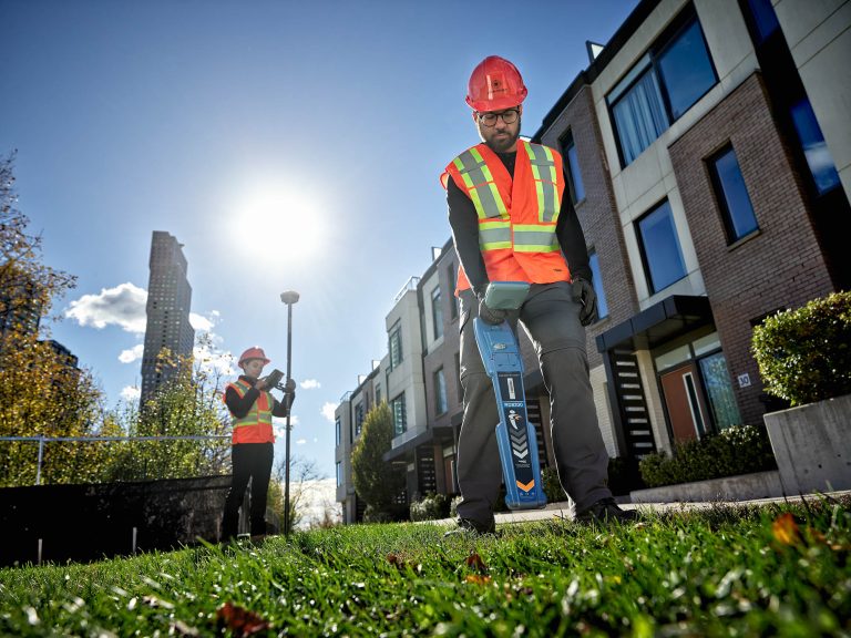 Utility engineers conducting a survey